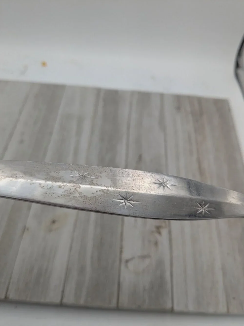 Vintage Regent Sheffield Solid Stainless Steel Meat Serving Fork Star Design